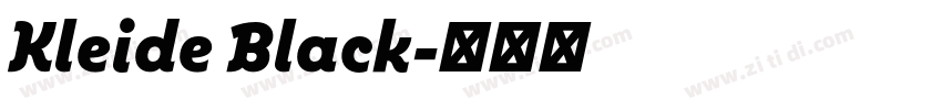 Kleide Black字体转换
